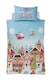 image 3 of Gingerbread Town Single Duvet Cover Set | Blue | Blue | 1
