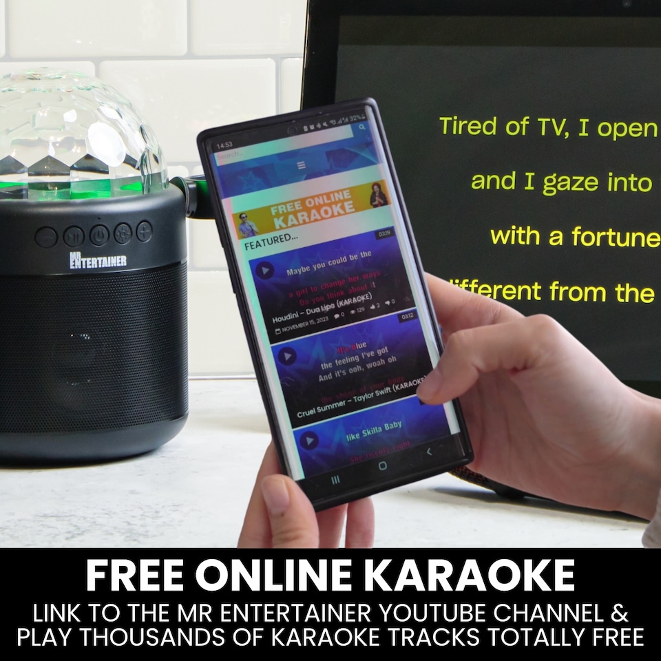 image 1 of Mr Entertainer Orbit Compact Karaoke Machine