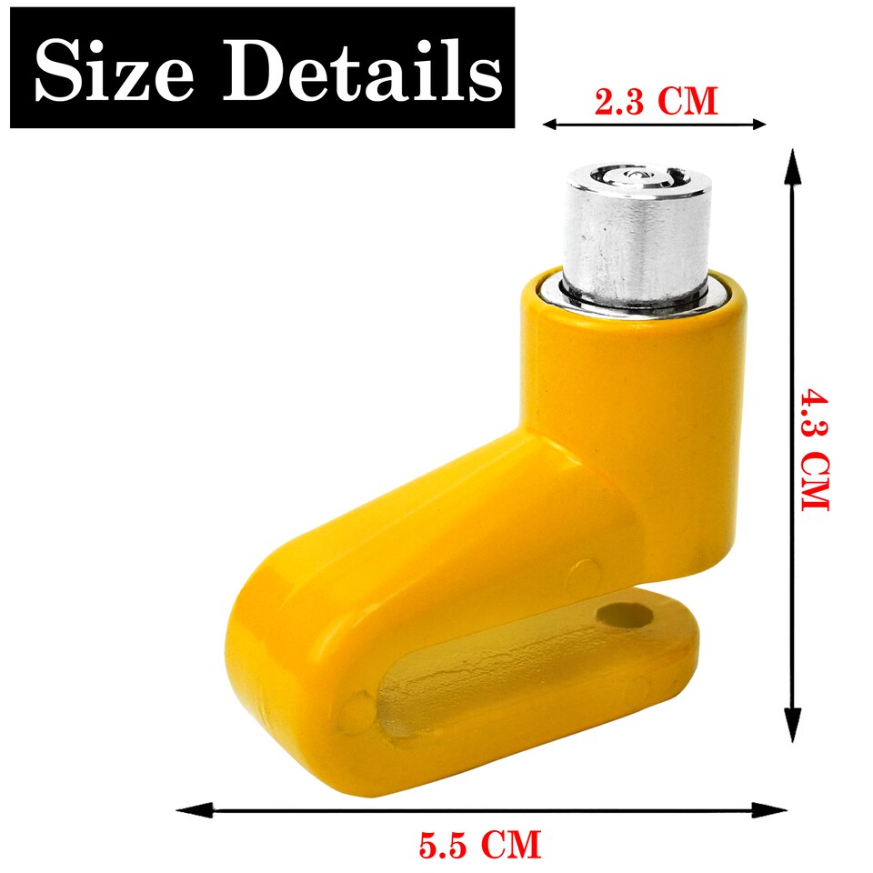 image 1 of Anti-Theft Disc Brake Lock Heavy-Duty with 2 Keys for Bicycles
