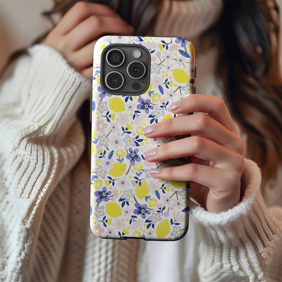 image 1 of Flora Lemon Phone Case | Multi | Galaxy S22
Tough | Galaxy S22
Tough