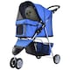 image 1 of PawHut Pet Stroller Pushchair Carrier for Cat Puppy with 3 Wheels Blue