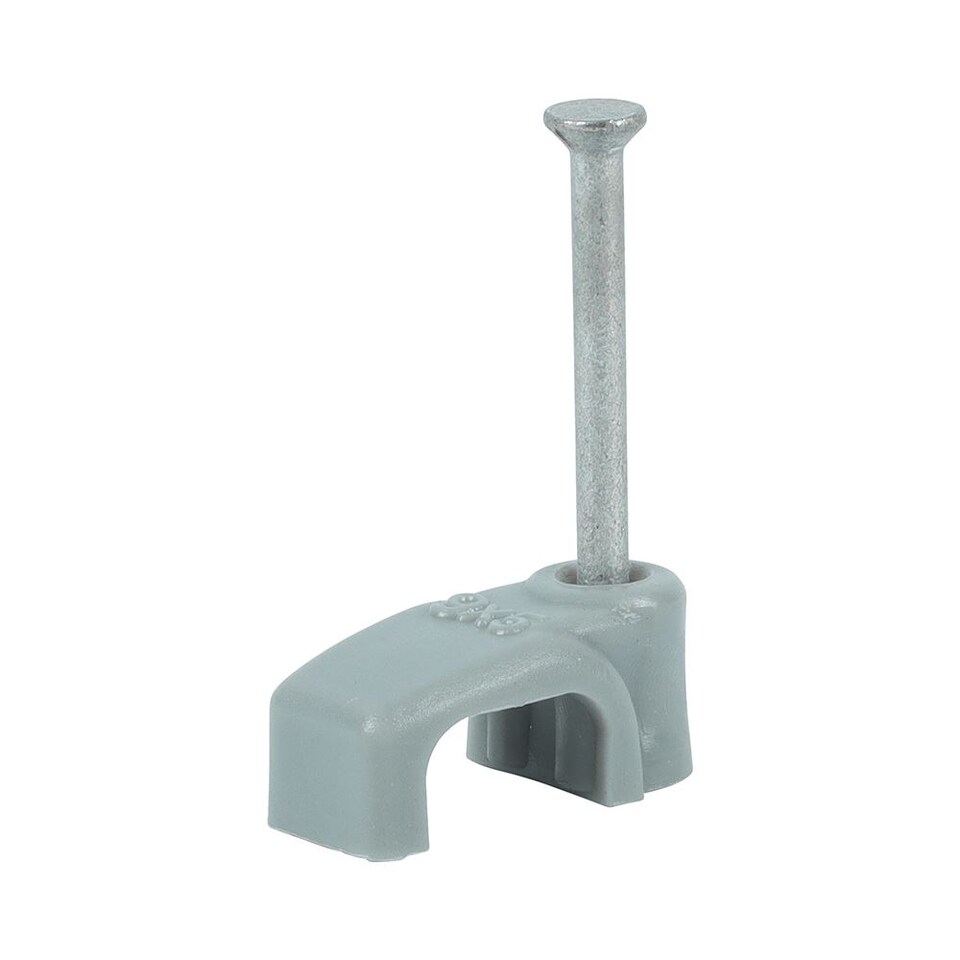 image 1 of Timco - Flat Twin & Earth Cable Clips - Grey (Size To fit 1.5mm - 100 Pieces)