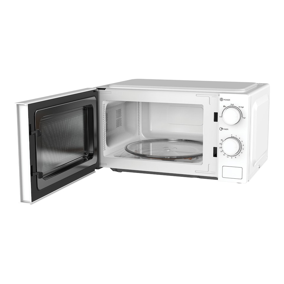image 1 of Manual Microwave, 700 W, 20 Litre, 35 Minute Timer, White, Igenix IGMS02071W