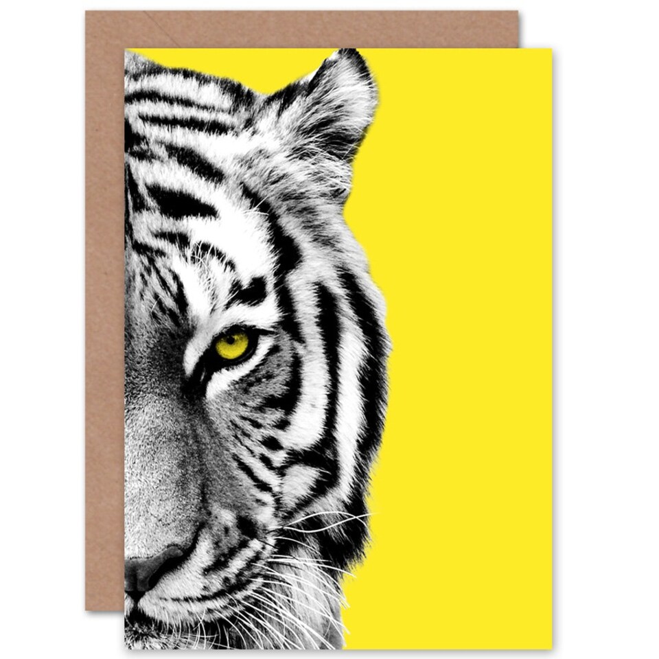 image 1 of Close Up Beasties Tiger Art Blank Just to Say Card