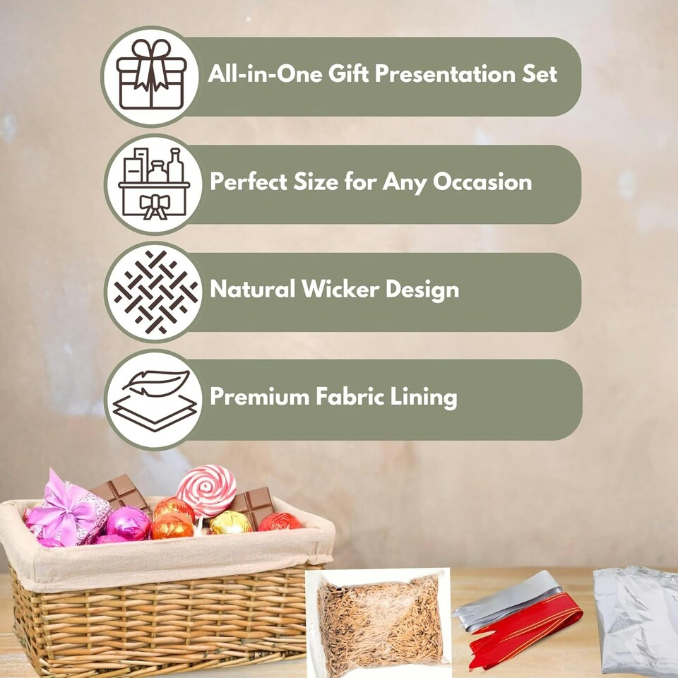 image 1 of Marco Paul Hamper Basket with Liner and Accessories N/A