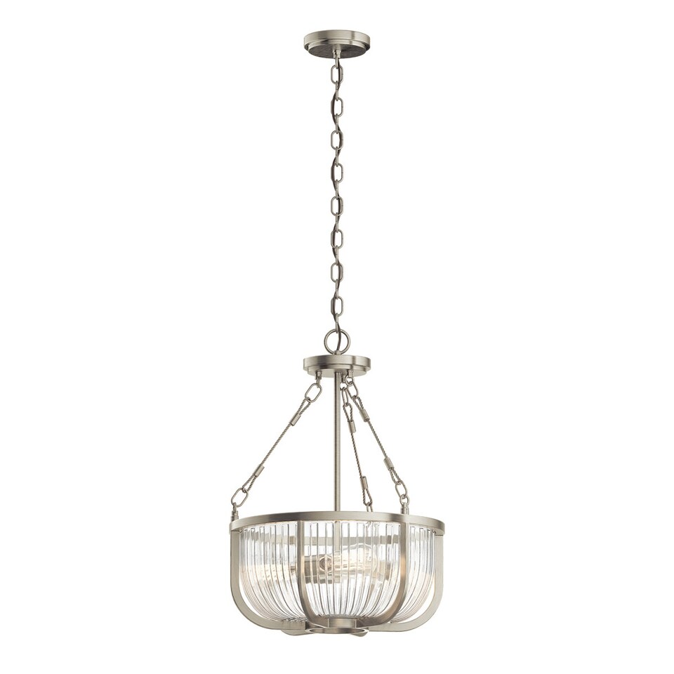 image 1 of Kichler Roux Cylindrical Pendant Ceiling Light Brushed Nickel