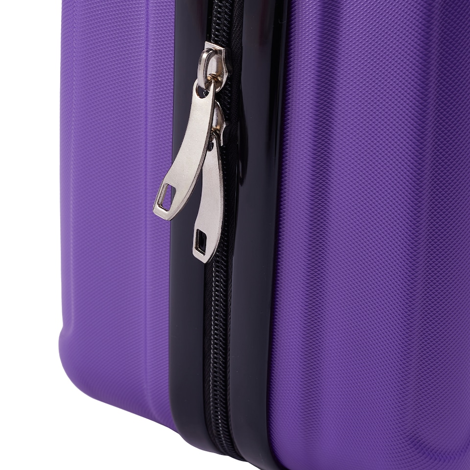 image 1 of Living and Home 2-Piece Hard Shell Suitcase Set - Purple 20" & 14"