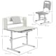 image 7 of ZONEKIZ Kids Desk and Chair Set, Height Adjustable Study Table for 6-12 Years 