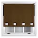 image 1 of FURNISHED Blackout Roller Blinds with Large Square Eyelets Made to Measure Window Shade | Brown | Brown | (W) 180cm x (L) 210cm