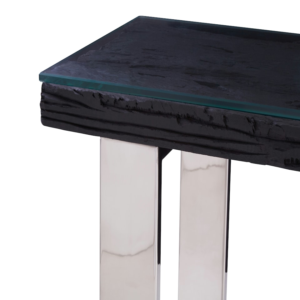 image 1 of Interiors by Premier Small Black Console Table Black