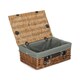 image 4 of 36cm Double Steamed Wicker Picnic Basket with Lining Red | Red | One Size