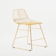 image 5 of Interioirs by Premier Gold Metal Wire Bar Chair, Sturdy Metal Chair for Bar, Breakfast Wire Chair for Home
