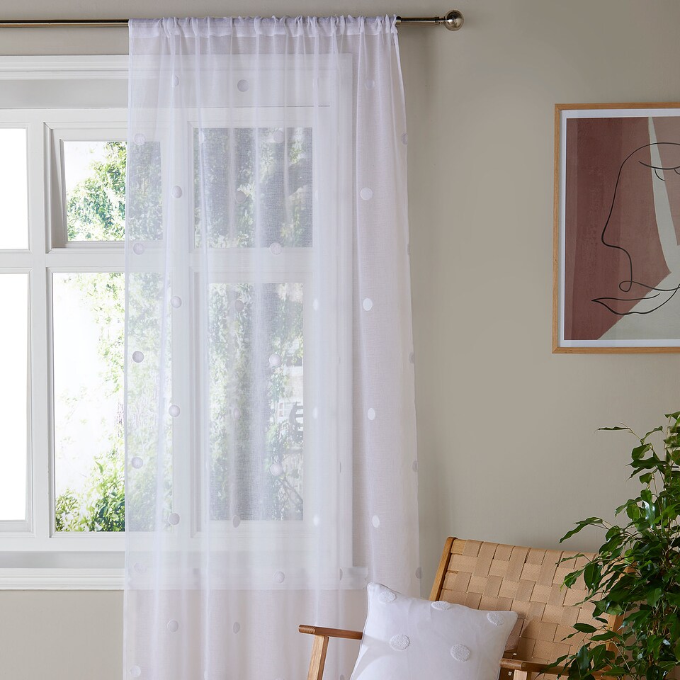 image 1 of Appletree Zara Voile Panel White
