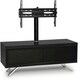image 4 of MDA Designs TUCANA 1200 HYBRID Black TV Cabinet BeamThru Remote-Friendly Doors up to 60" Flat Screen TVs with Mounting Arm Black
