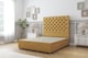 image 1 of Sloomy Mayfair Mustard Plush Divan Bed Base 2 Drawers Same Side With 26 Inch Strutted Headboard | Gold | Mustard | King | 1