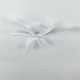 image 2 of Living and Home Unique V-Shaped LED Semi Flush Ceiling Light, 70cm Dia x 6.5cm H | White