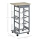 image 7 of HOMCOM Multi-Use Kitchen Island Trolley Baskets Side Racks Drawer WorktopGrey