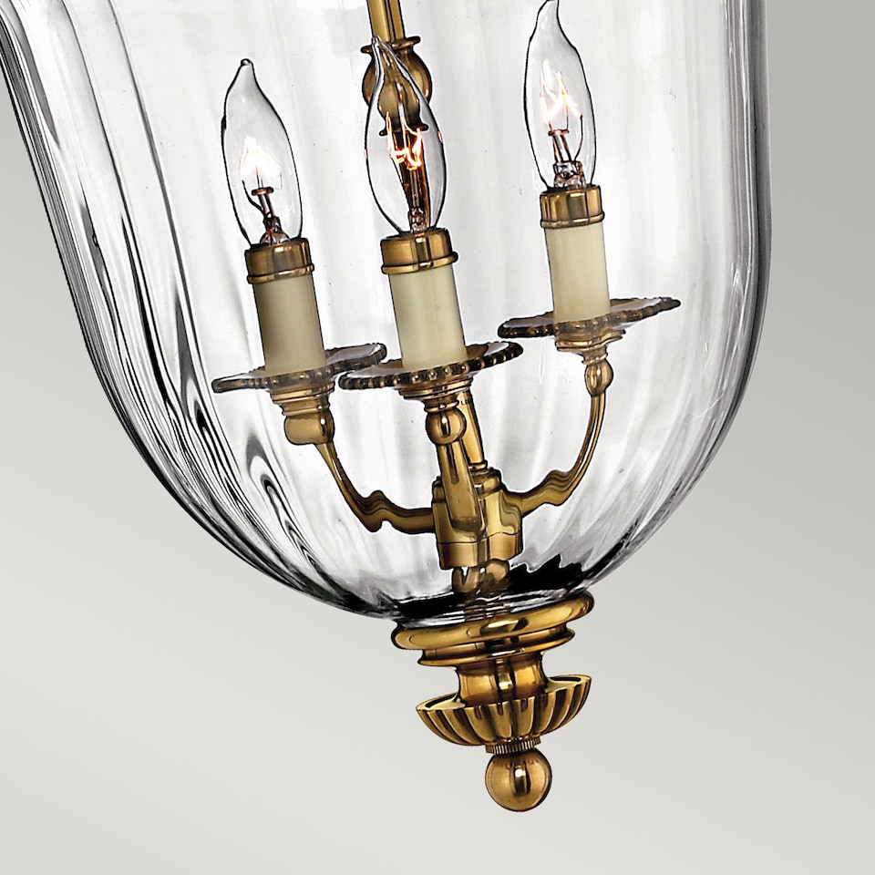image 1 of Cambridge 3 Light Small Ceiling Pendant Polished Brass, E14