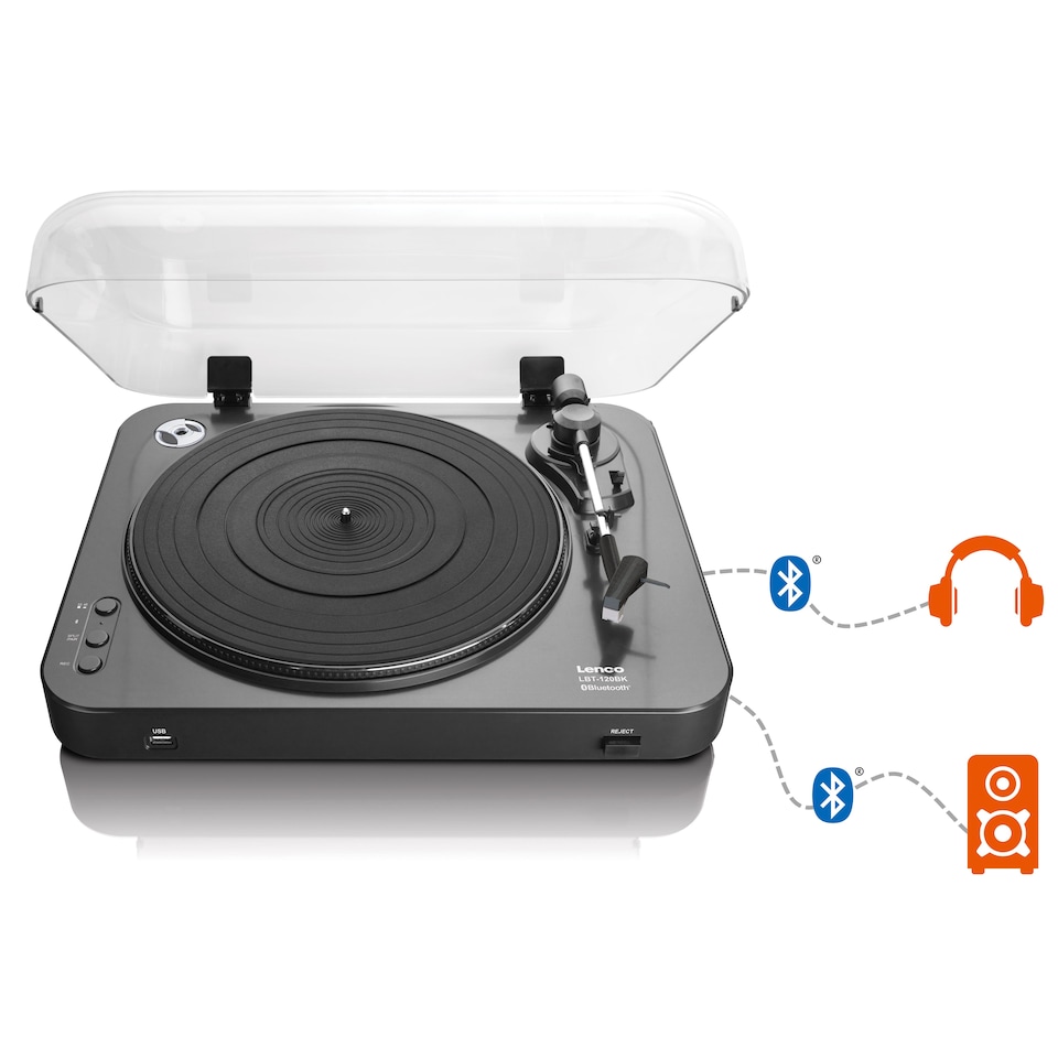 image 1 of LENCO LBT-120BK - Turntable with direct encoding and Bluetooth - Black