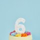 image 1 of Giant Sprinkle Number '6' Celebration Candle