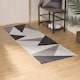 image 2 of OHS Geometric Print Washable Indoor Carpet Floor Rug Runner, 66x200cm - Grey