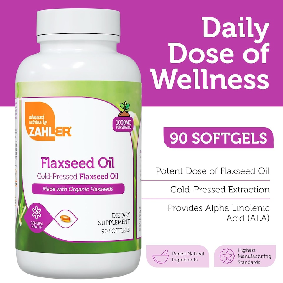 image 1 of Flaxseed Oil, Digestion, Immunity and More, 90c
