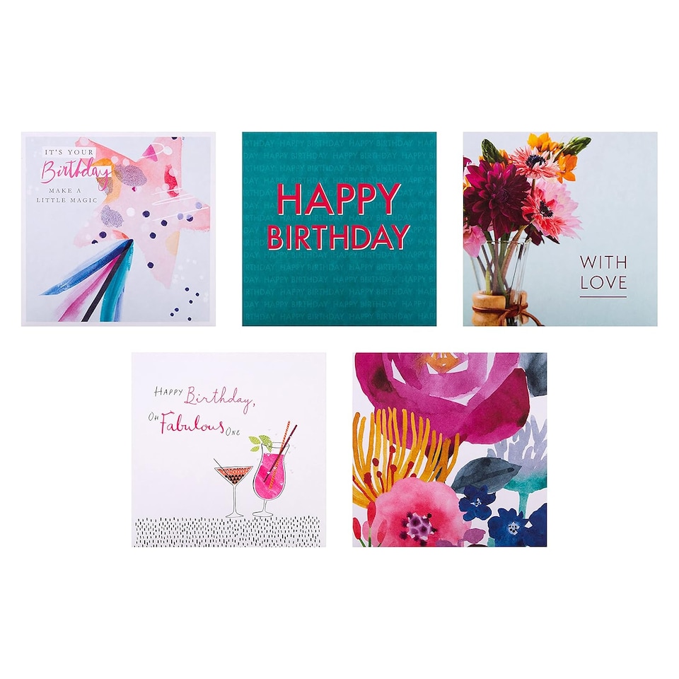 image 1 of Contemporary Designs Multipack of 20 in 20 Designs Birthday and Blank Cards