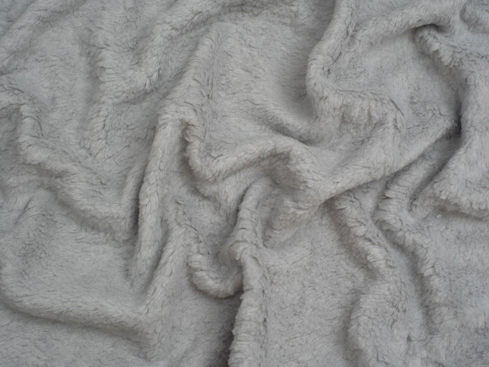 Minerva Core Range Grey Cotton Sherpa Fleece Fur Fabric for Dressmaking, Toy Making, 150cm / 59" Wide - per metre