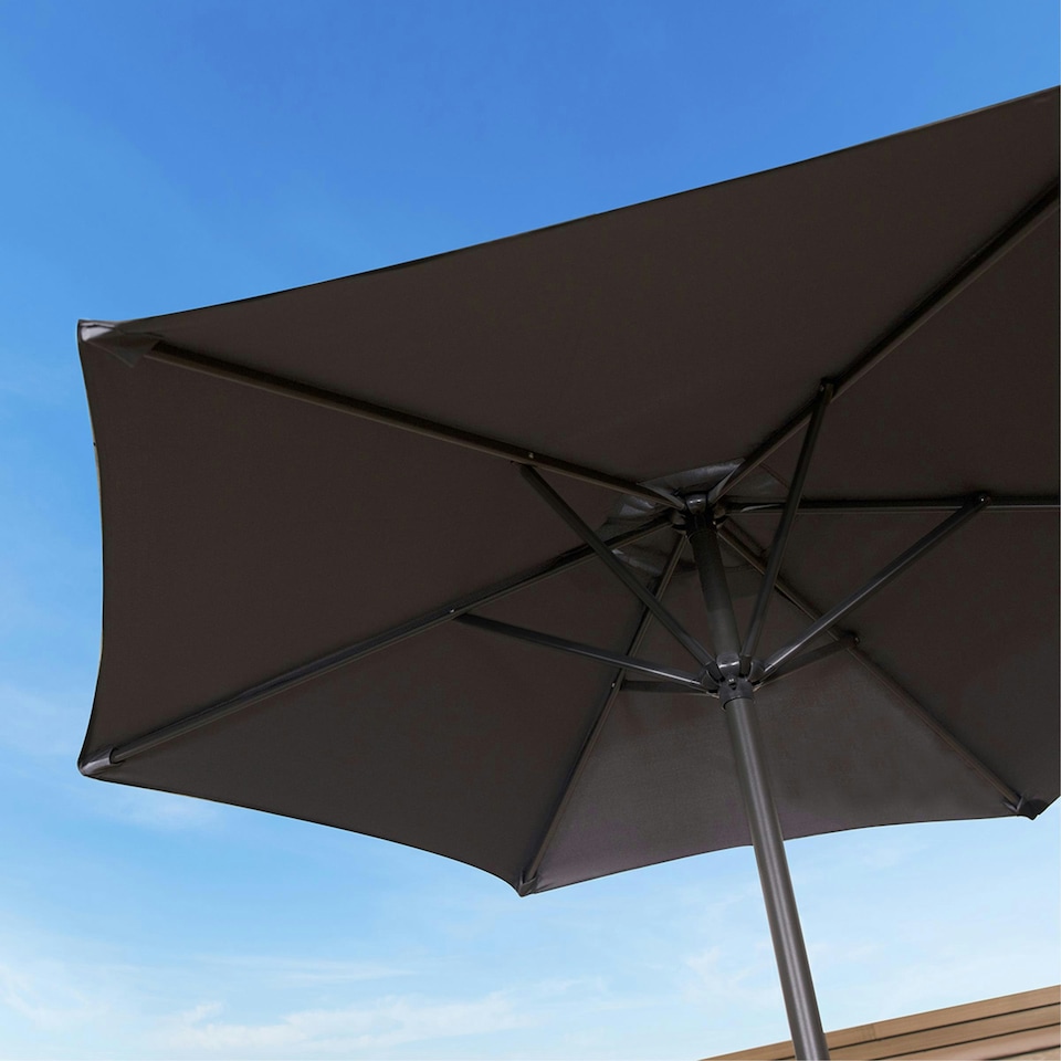 image 1 of Charles Bentley 2m Garden Patio Market Umbrella Crank Function - Black