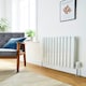 image 2 of 600mm (H) x 1470mm (W) - White Horizontal Radiator (Berlin) - SINGLE Panel - (0.6m x 1.47m) - Depth 52mm