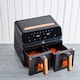 image 7 of Neo Black Copper Gold Black Dual Twin Zone Double Drawer Electric Air Fryer | Black | Black | 1