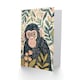 image 2 of Chimpanzee Ape Monkey With Pink Flowers Watercolour Birthday Card