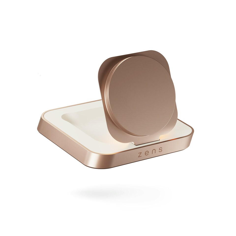 image 1 of Zens Nightstand Magnetic Wireless Charger (incl. Wall Charger) - copper