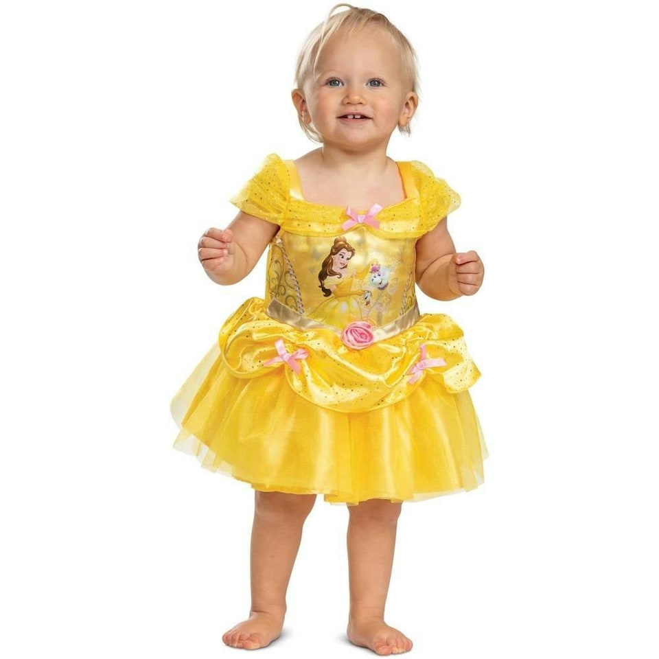 image 1 of Beauty And The Beast Baby Girls Classic Belle Costume - Yellow - 6-12 Months