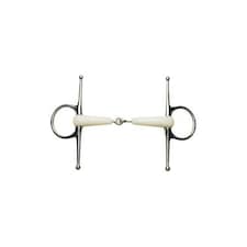 Korsteel Flexi Jointed Full Cheek Snaffle Bit - Ivory - 5.5in