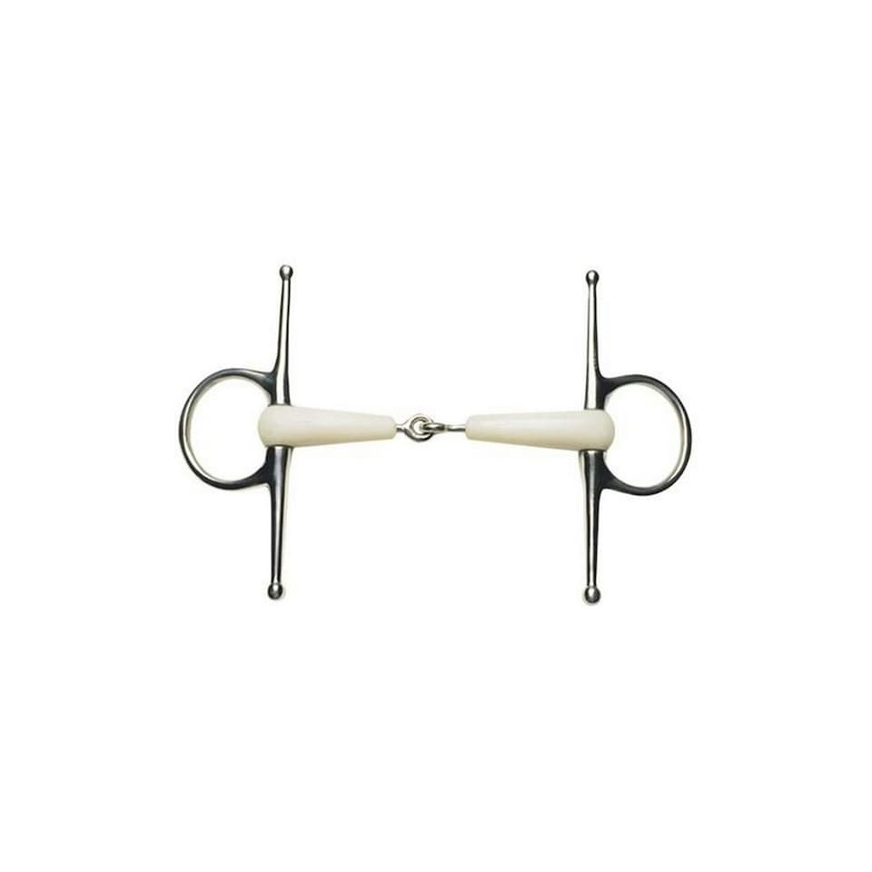 Korsteel Flexi Jointed Full Cheek Snaffle Bit - Ivory - 5.5in