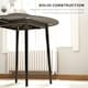image 5 of HOMCOM Foldable Dining Table, Round Drop Leaf Table, Wood Legs, Grey