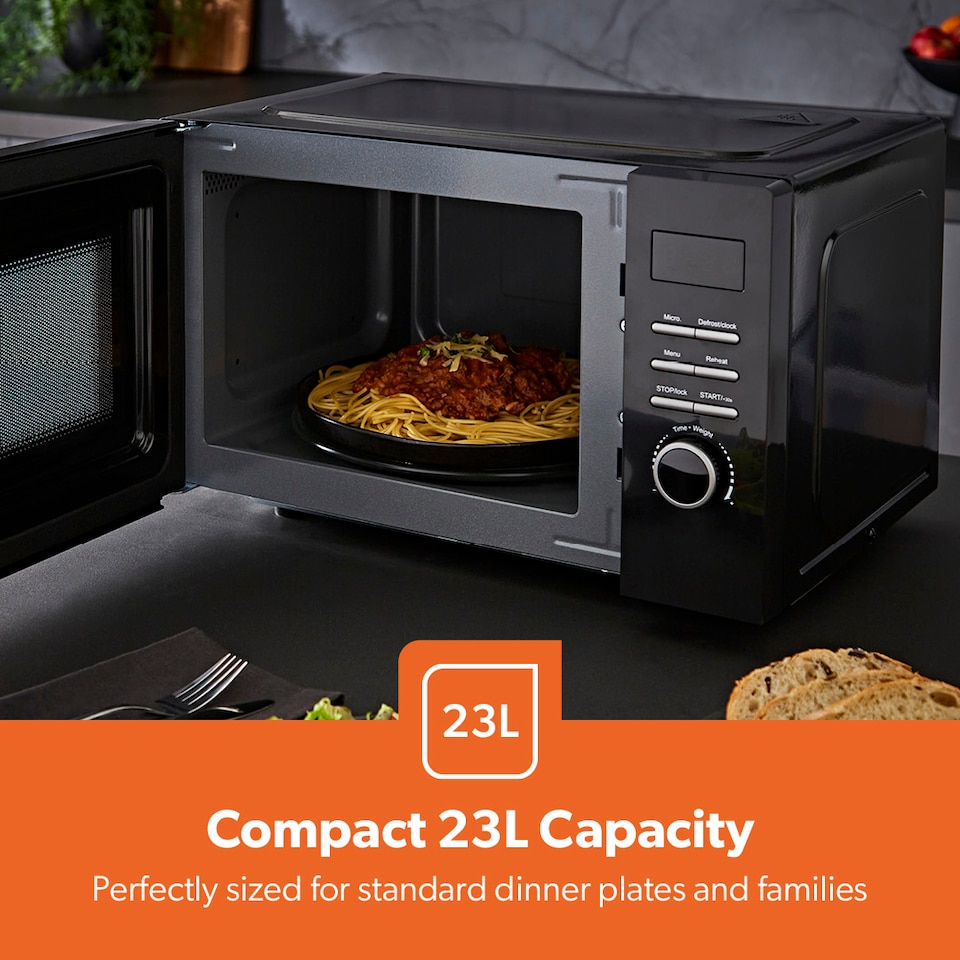 image 1 of Geepas 23L Digital Microwave, 1.7L Kettle & 2 Slice Toaster Set