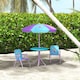 image 9 of Outsunny Kids Bistro Table and Chair Set w Fairy Theme, Adjustable Parasol