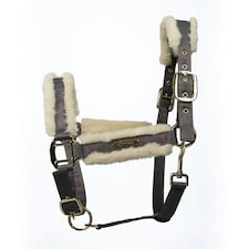 Coldstream Langlee Luxury Horse Headcollar and Leadrope - Grey - Full