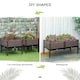 image 4 of Outsunny Set of 2 Raised Garden Bed Elevated Planter Box for Flower, Vegetables