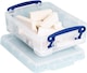image 2 of Really Useful Plastic Storage Box 0.75 Litre Clear (Pack of 8)