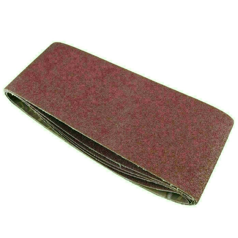 image 1 of Belt Power Finger File Sander Abrasive Sanding Belts 610mm x 100mm 60 Grit 5 PK