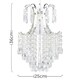 image 2 of ValueLights Modern Silver Chrome Ceiling Pendant Light Shade With Clear Acrylic Droplets