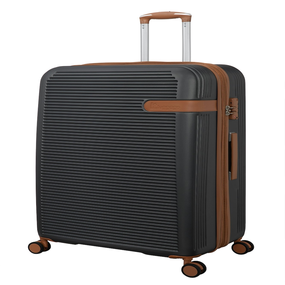 image 1 of IT Luggage Clarify Charcoal Large Suitcase with TSA Lock Grey | Large
