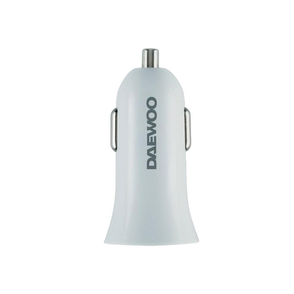 image 1 of Daewoo Double USB Car Charger - White - One Size
