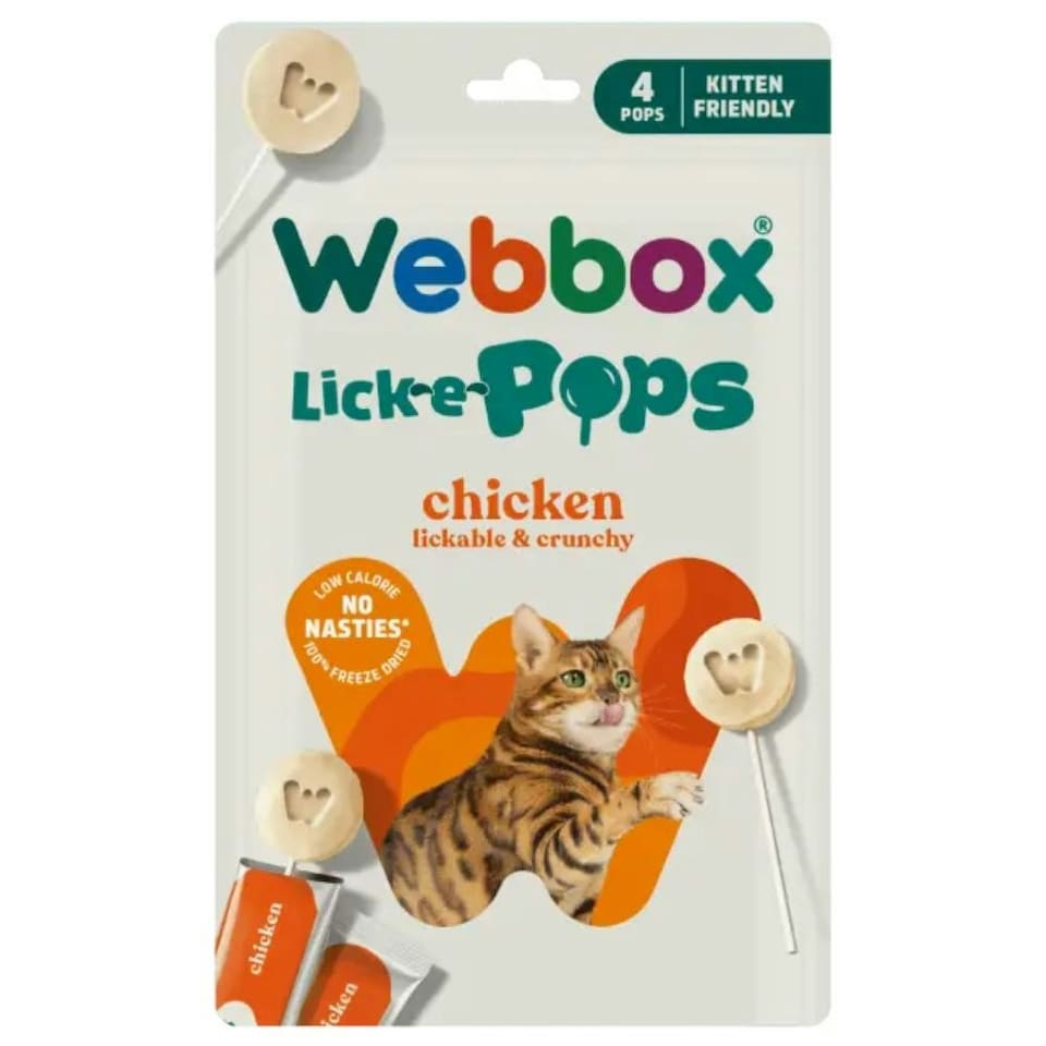 image 1 of Webbox Lick-e-Pops Chicken Cat Treats (Bundle of 3)