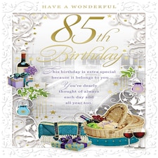 Have a Wonderful 85th Birthday Open Male Opacity Card