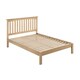 image 6 of Dunkeld Solid Wooden Oak Low Footboard Shaker Style Bed Frame (Double) | Brown | Oak | Double