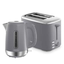 MORPHY RICHARDS EQUIP KETTLE & TOASTER GREY